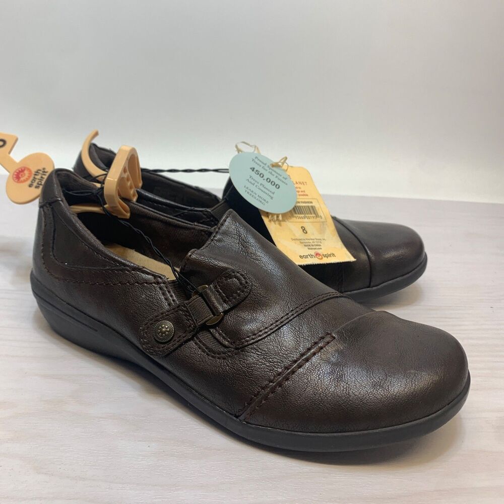 Earth Spirit Shoes Women's Beni Casual Loafer Size 8 Brown Slip On Work School
